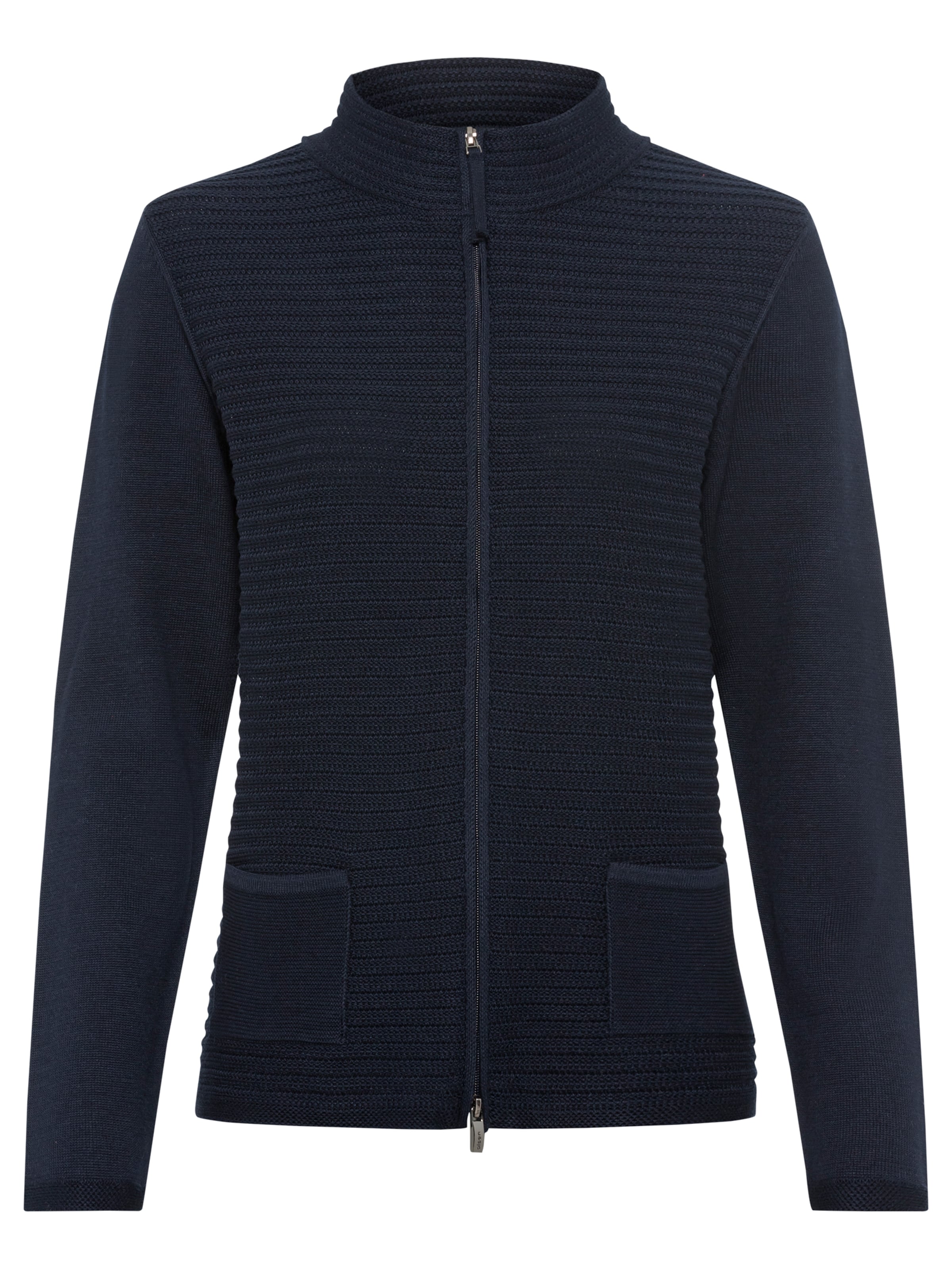 Olsen Gebreid vest in Blauw: voorkant