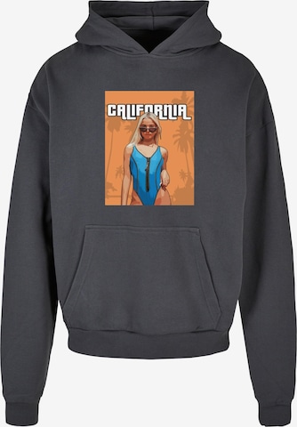 Merchcode Sweatshirt 'Grand California' in Grijs: voorkant