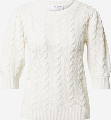 SELECTED FEMME Sweater 'Hanna' in White: front