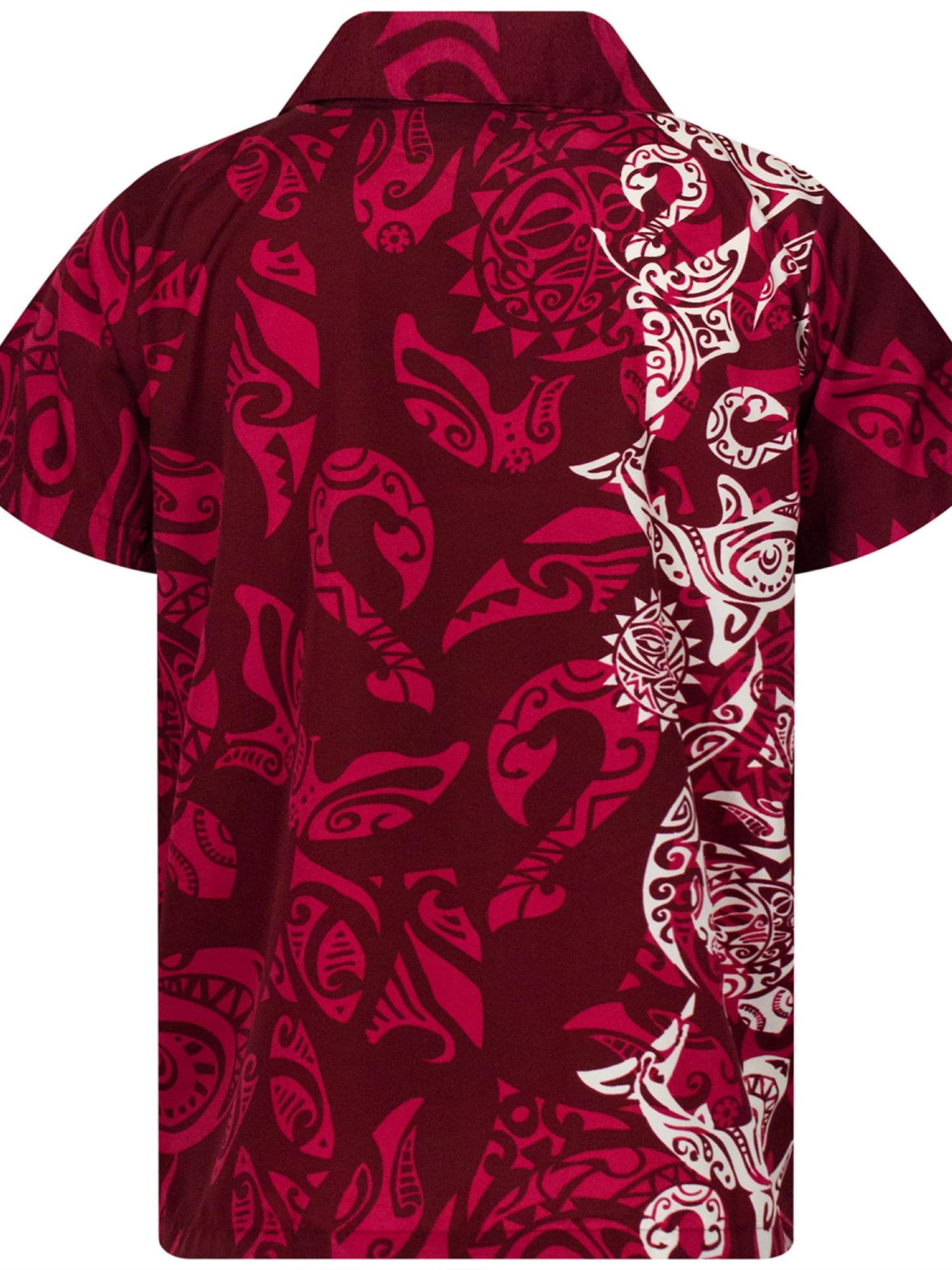 King Kameha Shirt 'Maori Wedding' in Rood