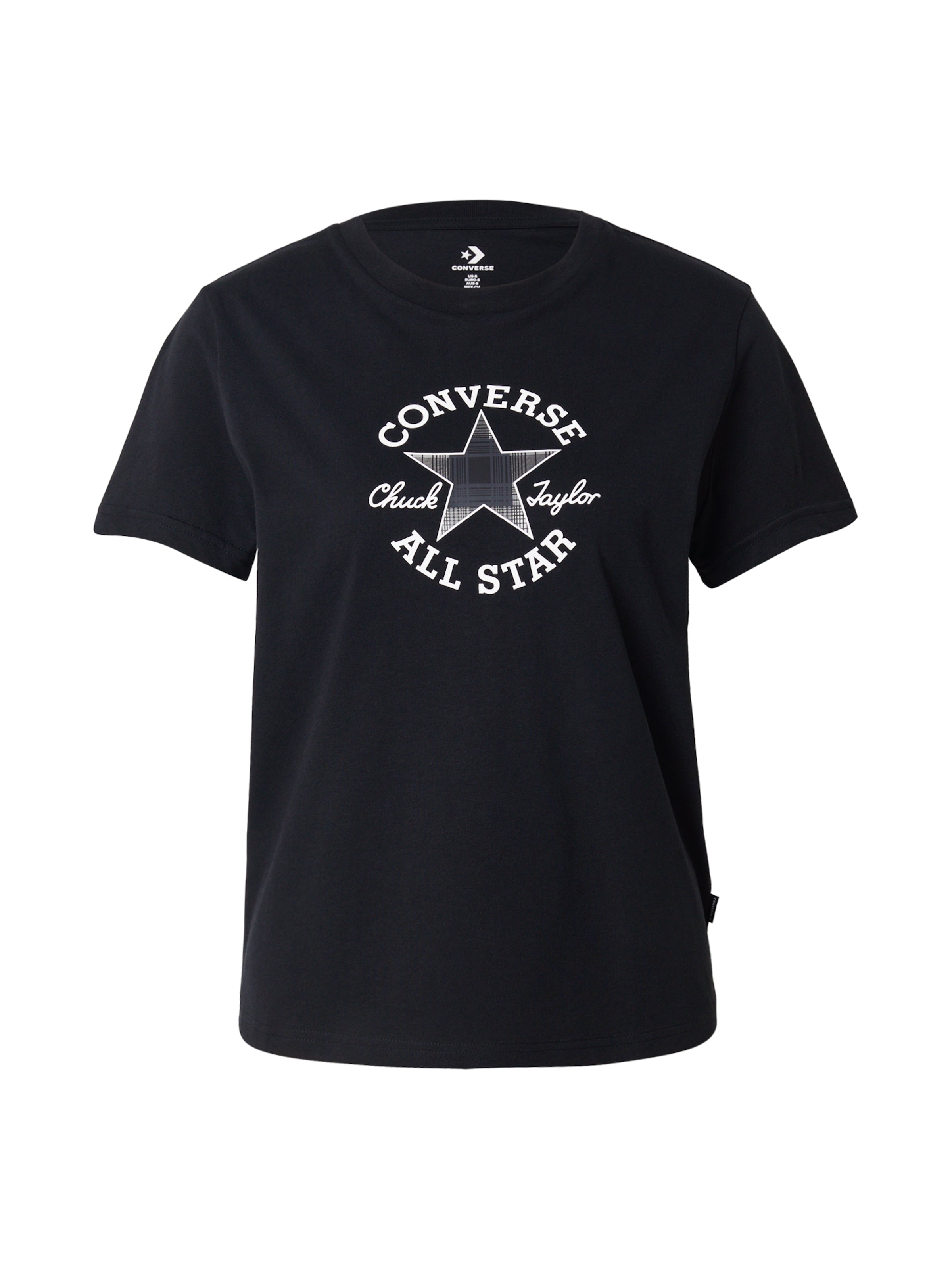 T-shirt 'CHUCK' CONVERSE en noir : devant