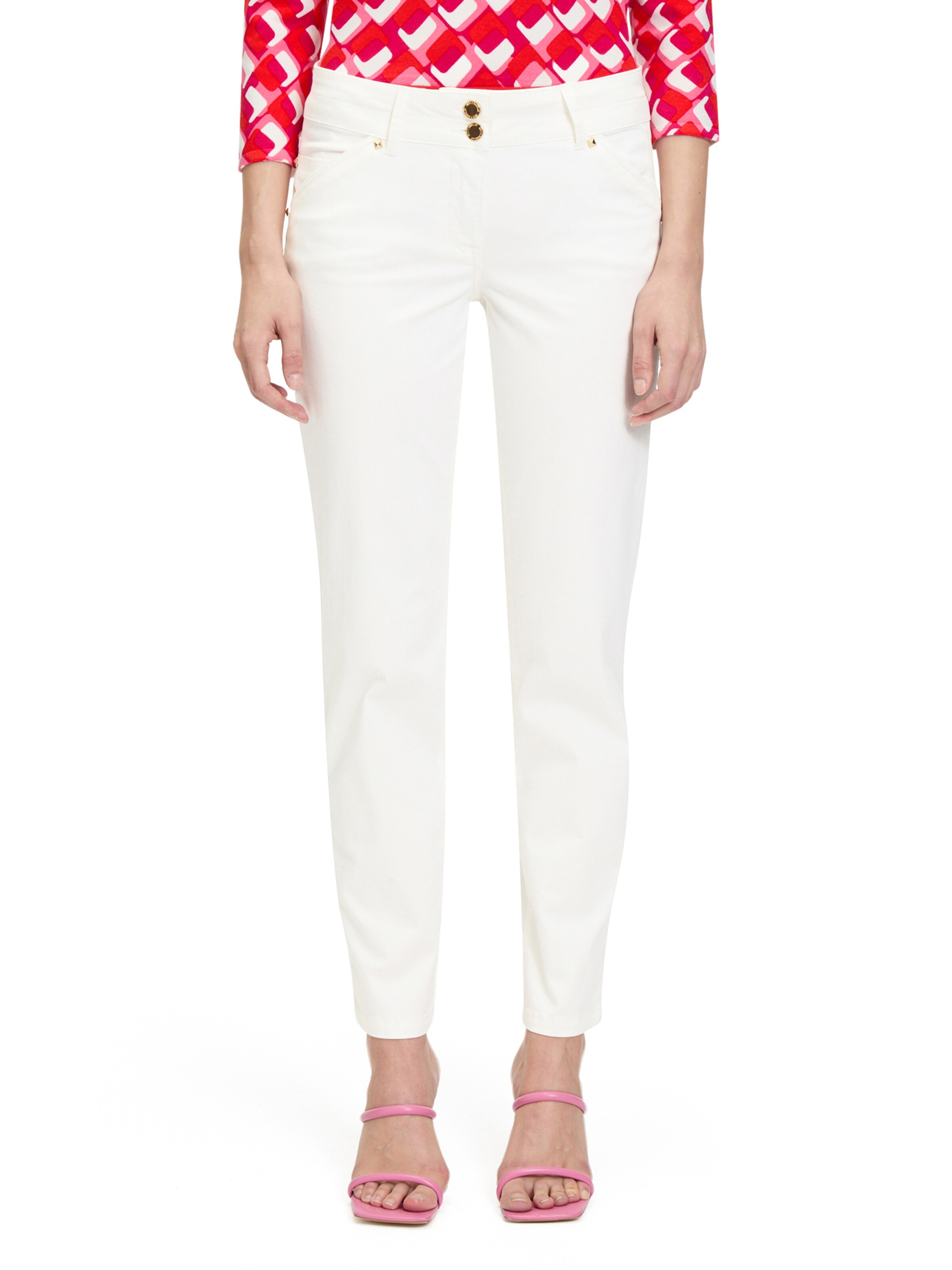 Slimfit Pantaloni di Betty Barclay in bianco: frontale