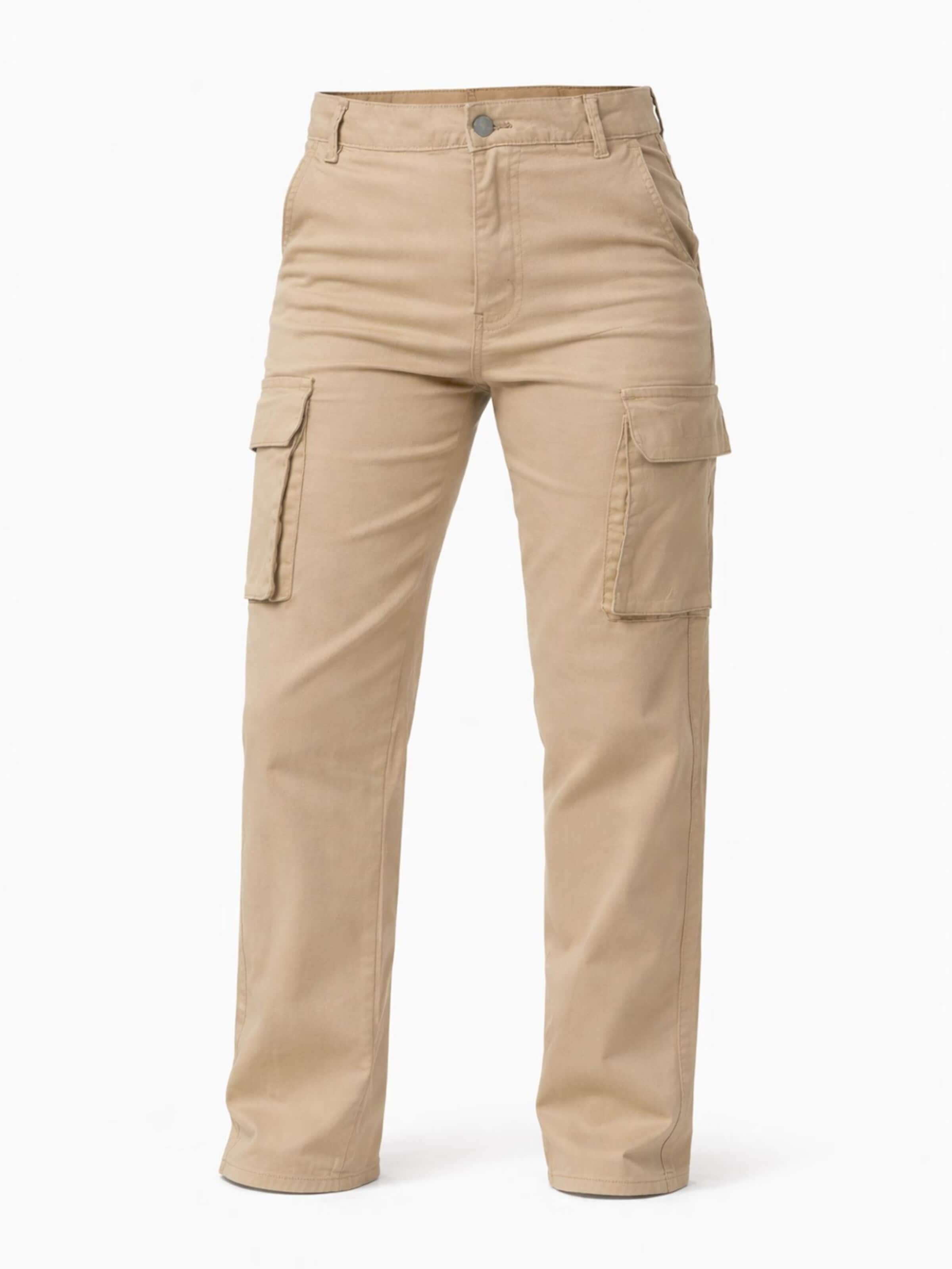 Worldclassca Loose fit Cargo Pants 'Damen Cargohose Freizeithose' in Beige: front