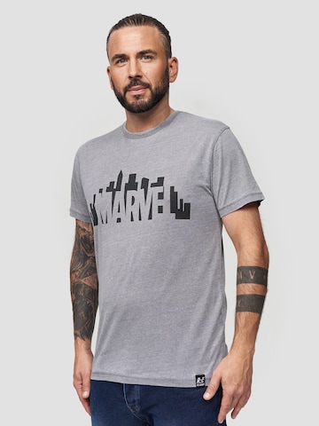 Recovered T-Shirt 'Marvel City' in Grau