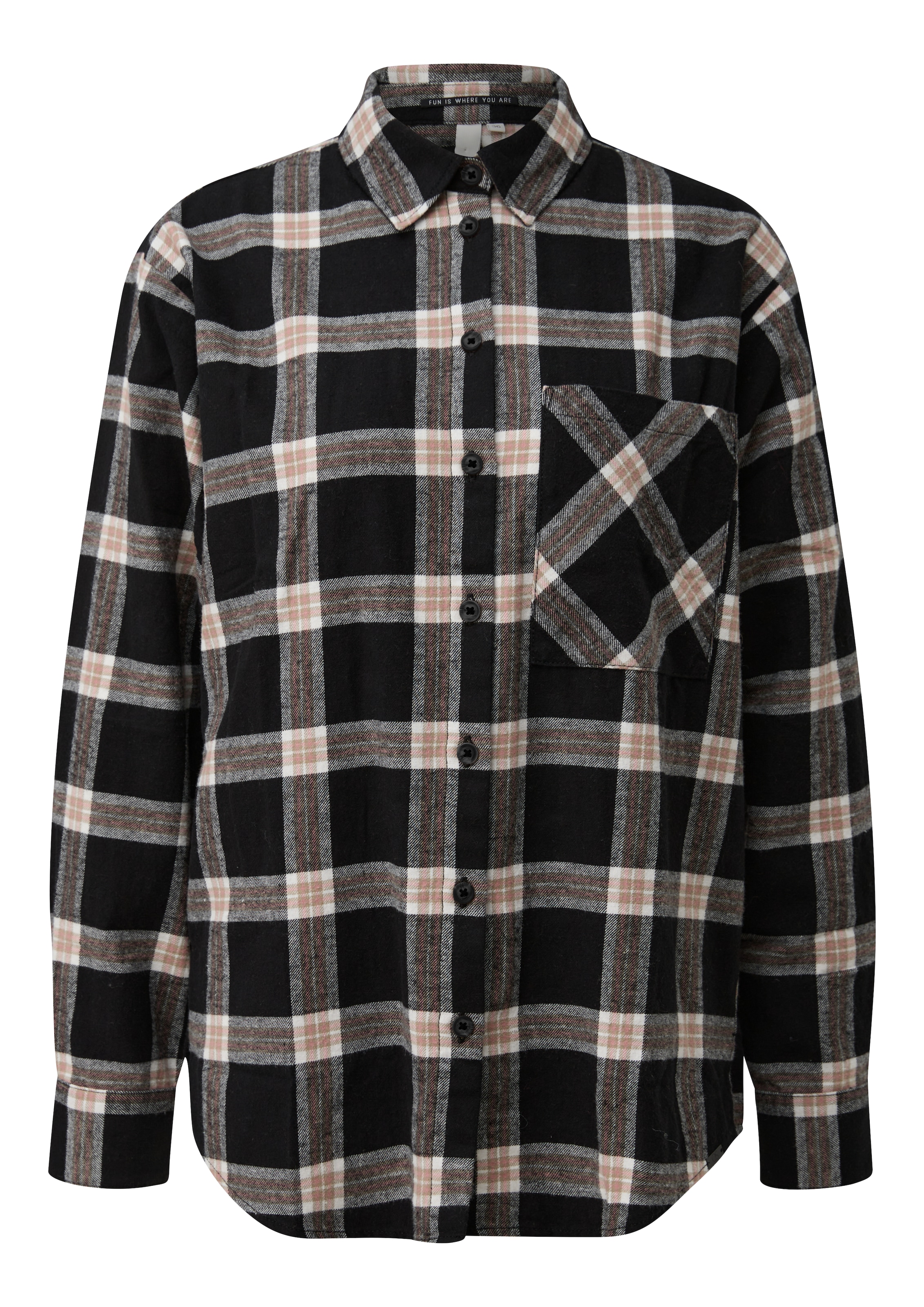 Chemisier QS en noir : devant