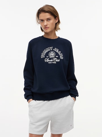 Tommy Jeans - Sudadera 'HERITAGE' en azul: frente