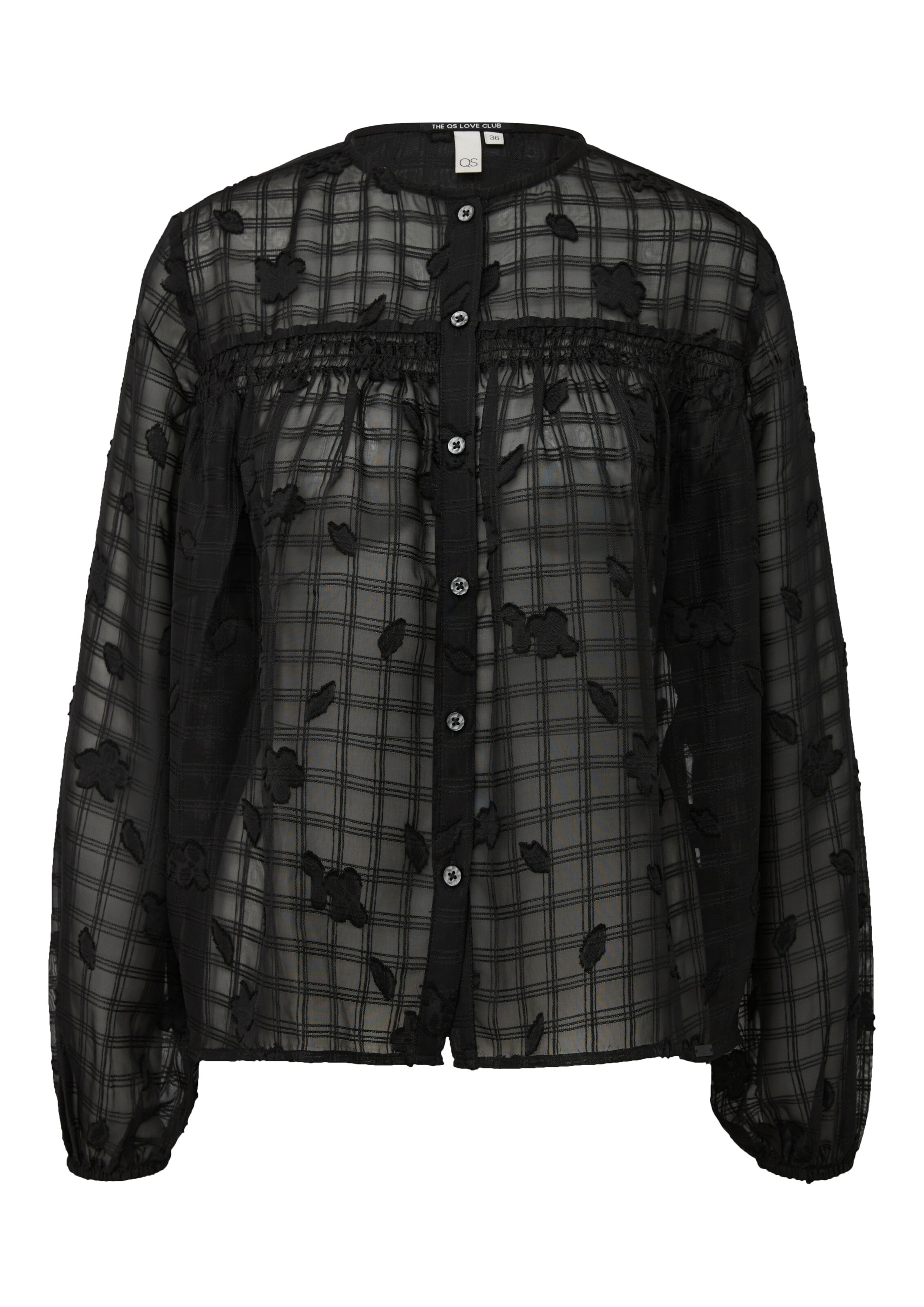 QS Blouse in Zwart: voorkant