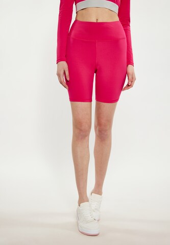 myMo ATHLSR Skinny Workout Pants in Pink: front