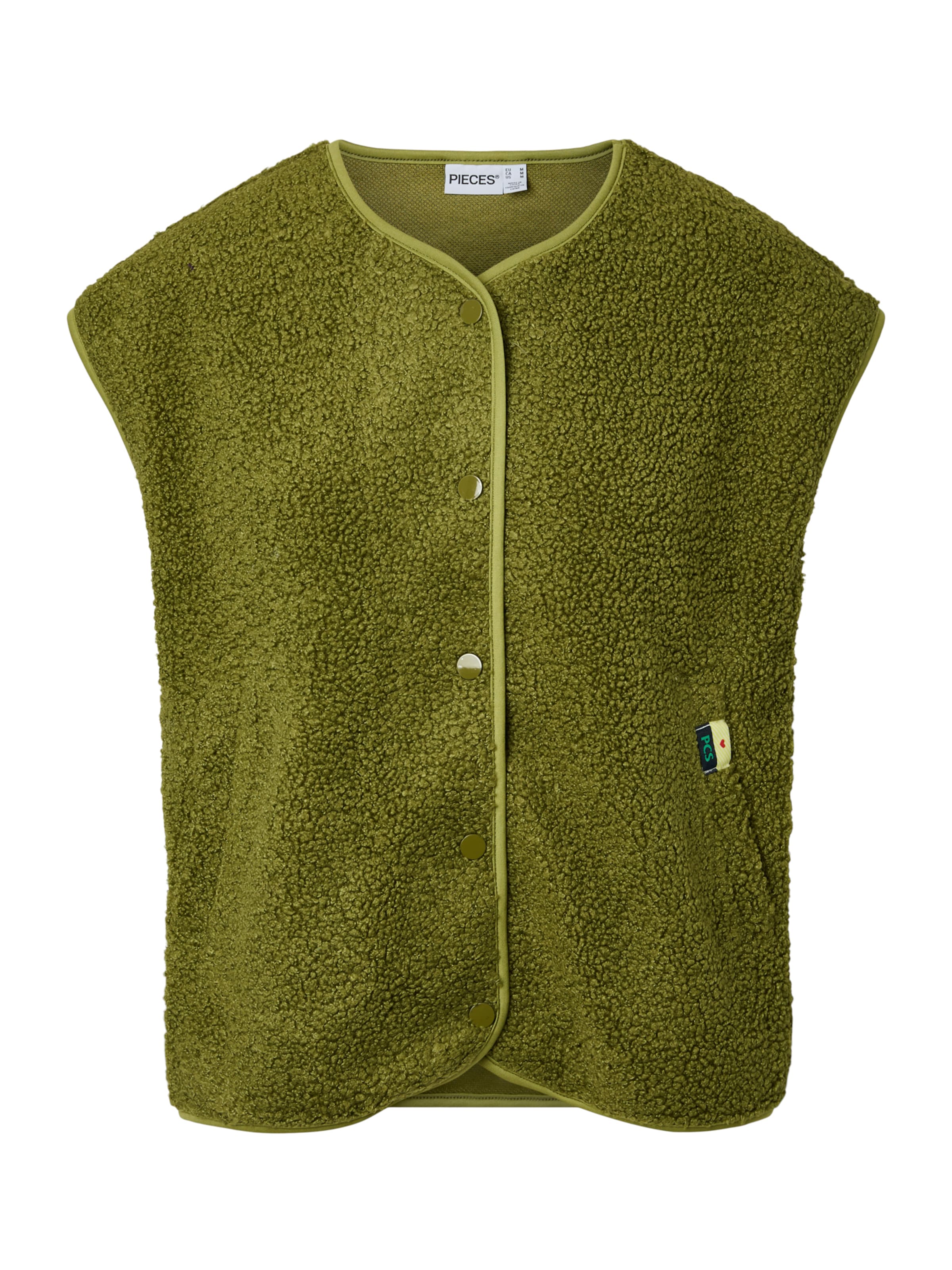 Gilet 'PCKATTY' PIECES en vert : devant