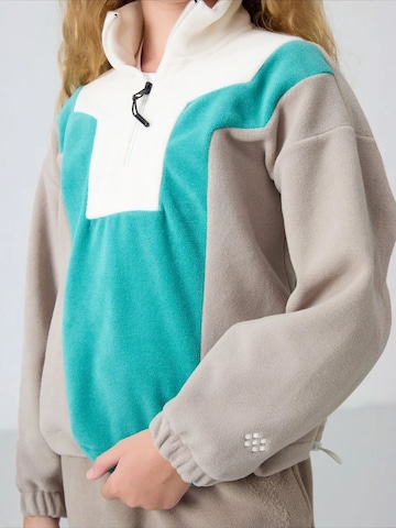 Sweat-shirt 'TOMMY Unisex Jugend-Oversize Color-Blocked Sweatshirt' Tommy Life en mélange de couleurs