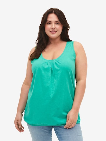 Zizzi Top 'Loa' in Green: front