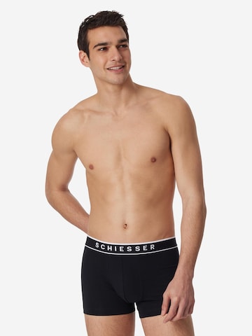 SCHIESSER Boxershorts '95/5 Organic Cotton' in Zwart
