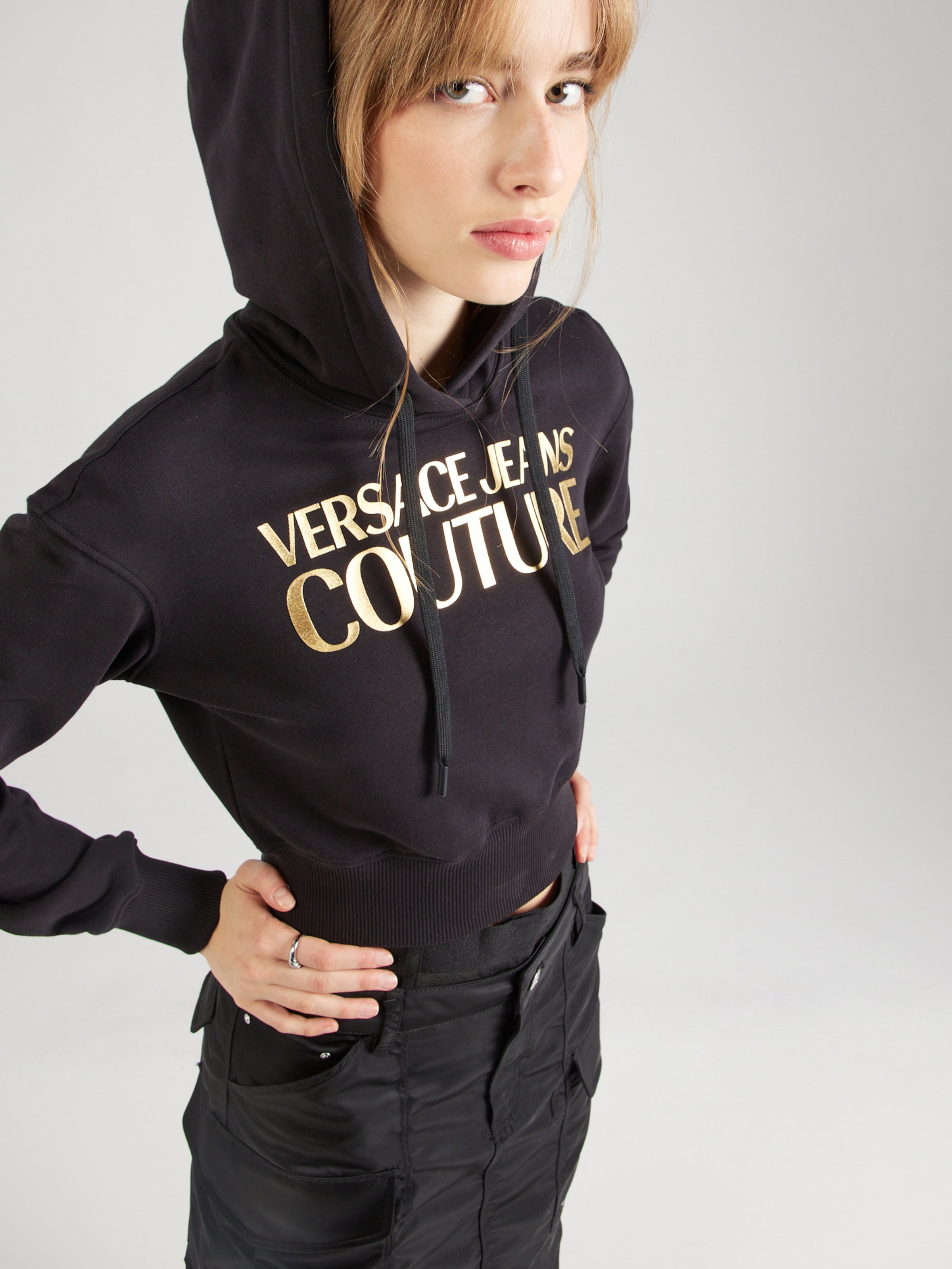 Versace Jeans Couture Felpa in Nero ABOUT YOU