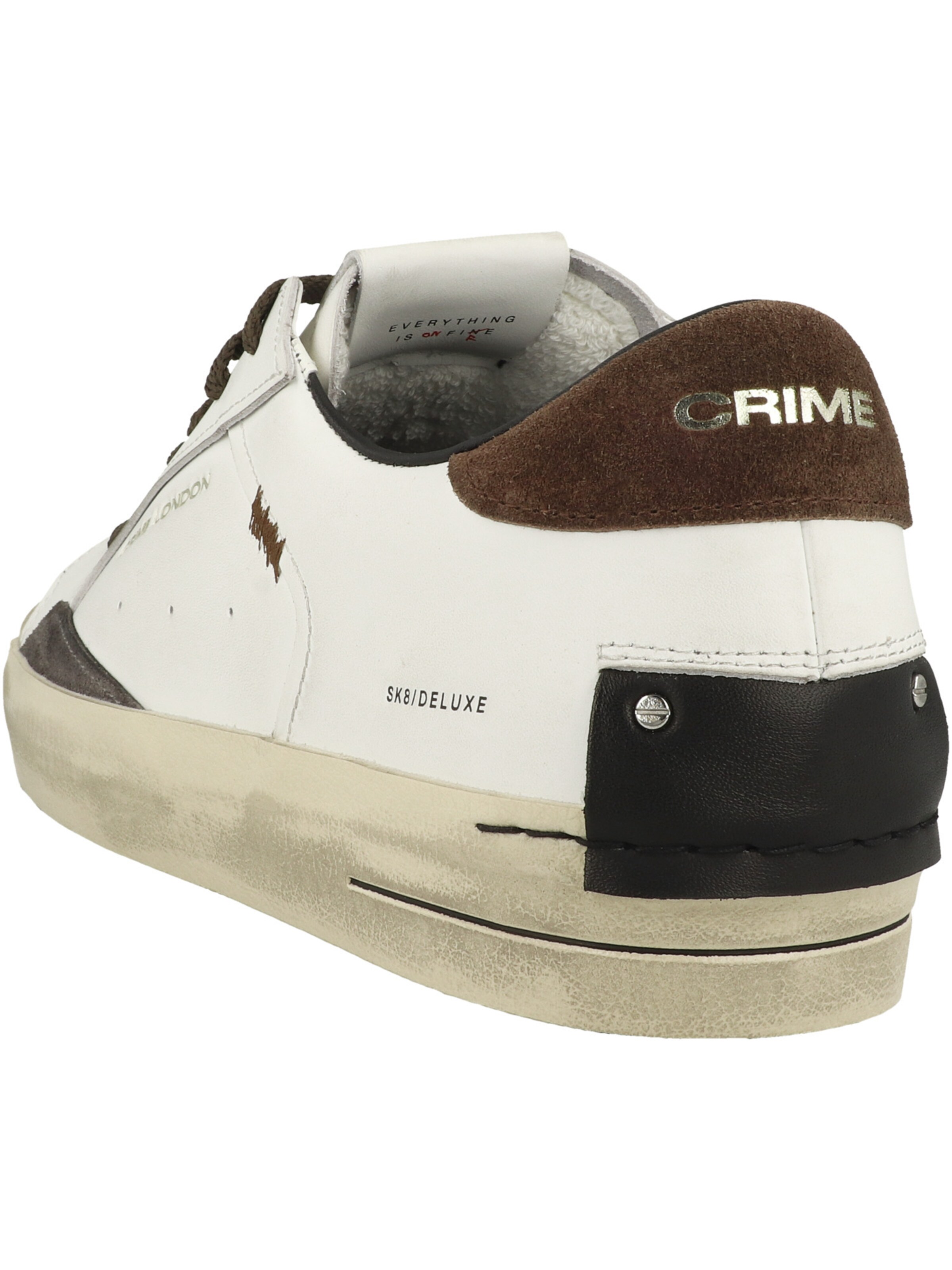 Baskets basses ' SK8 DELUXE ' Crime London en blanc