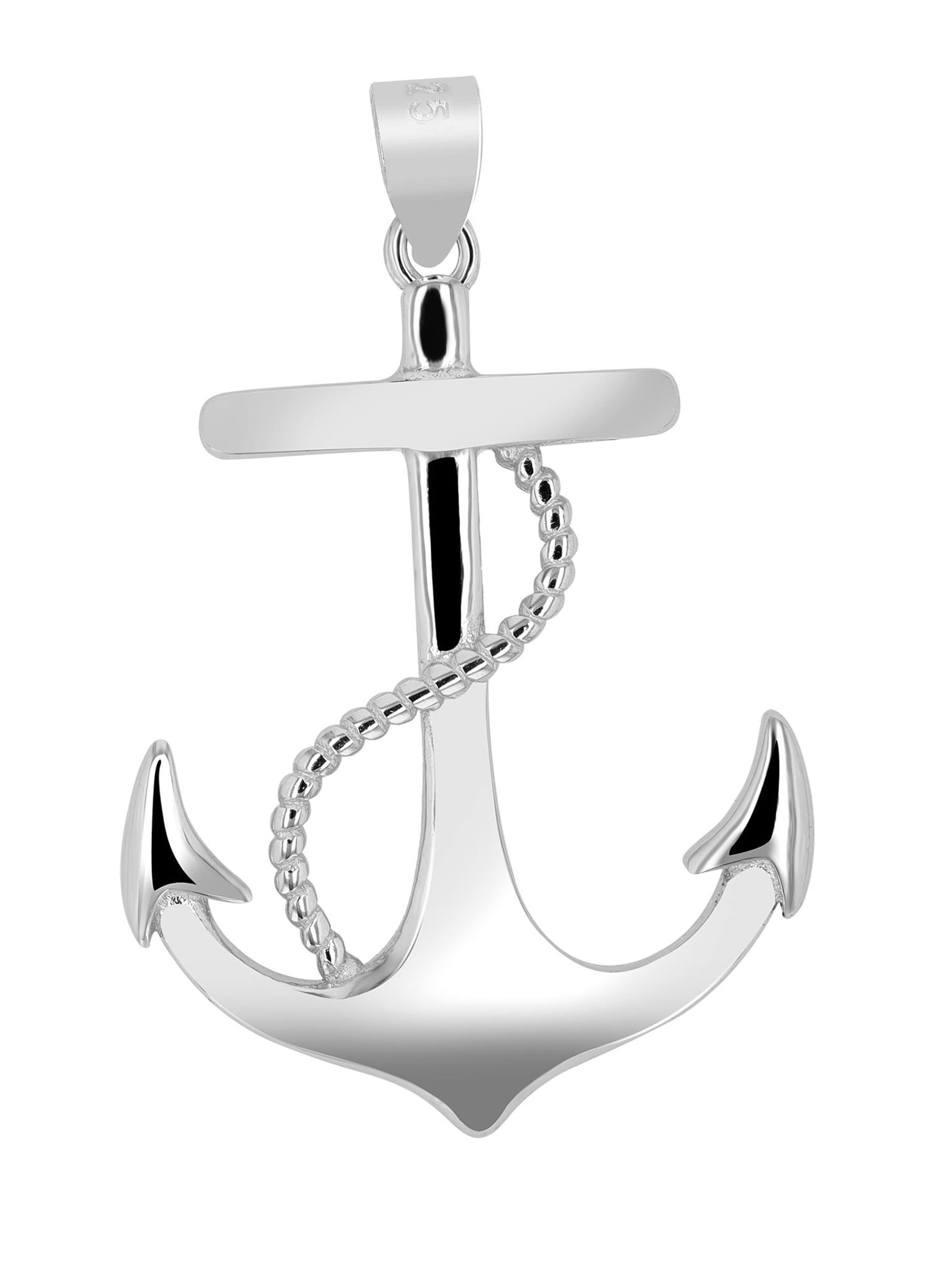 Akzent Pendant '"Dortje" aus 925 Sterlingsilber, rhodiniert, langlebig' in Silver