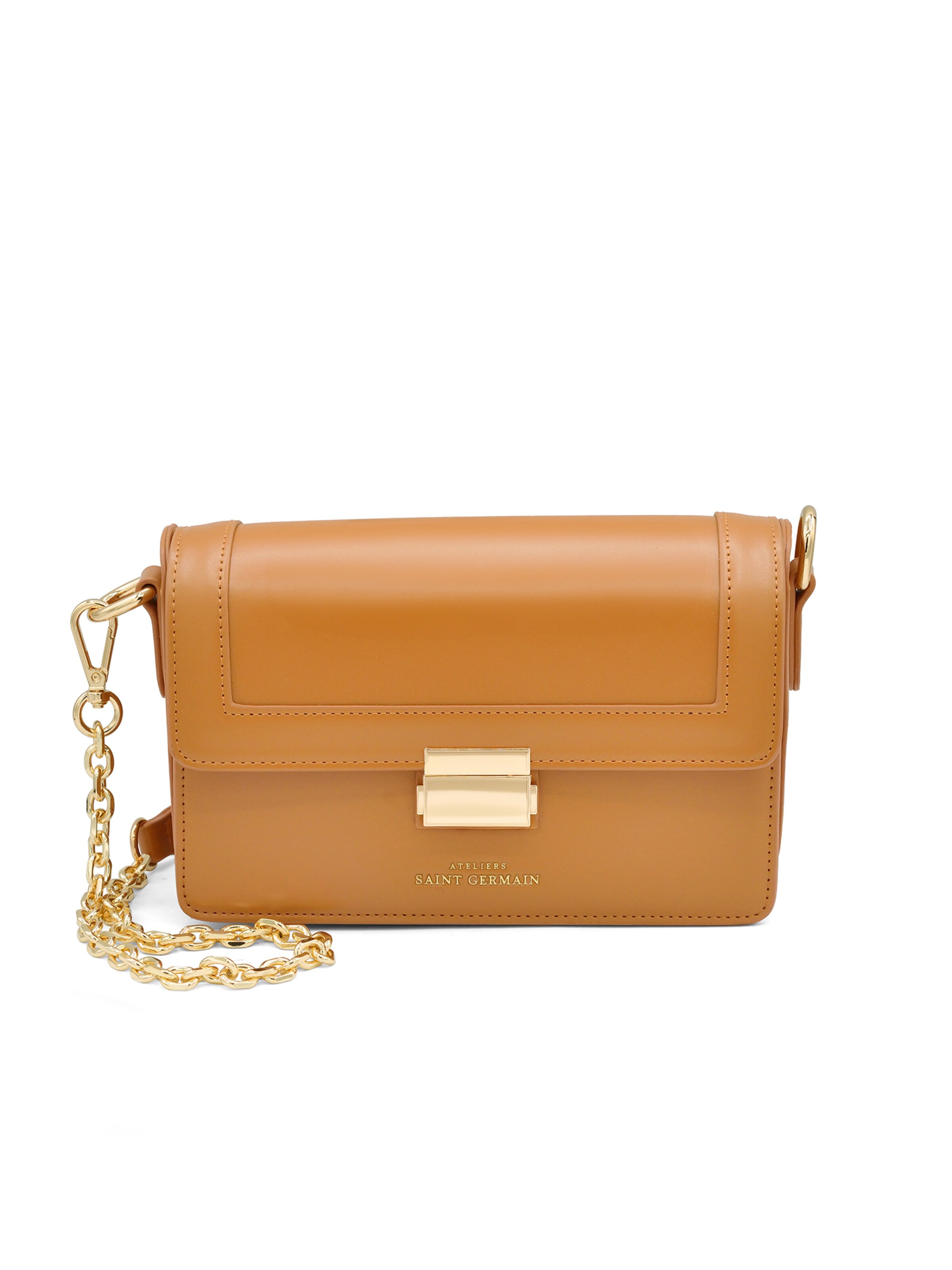 Ateliers Saint Germain - Bolso de hombro 'SAINT-CLOUD' en marrón: frente