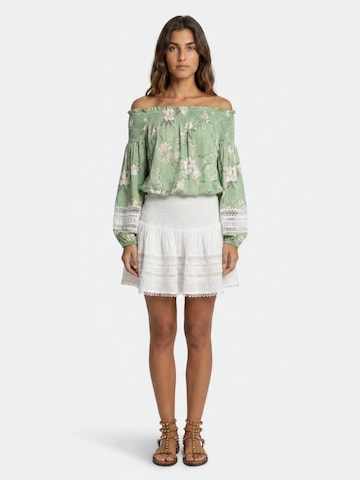 Miss June Top 'Blouse manches longues Gia' in Groen: voorkant