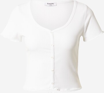 T-shirt Sublevel en blanc : devant