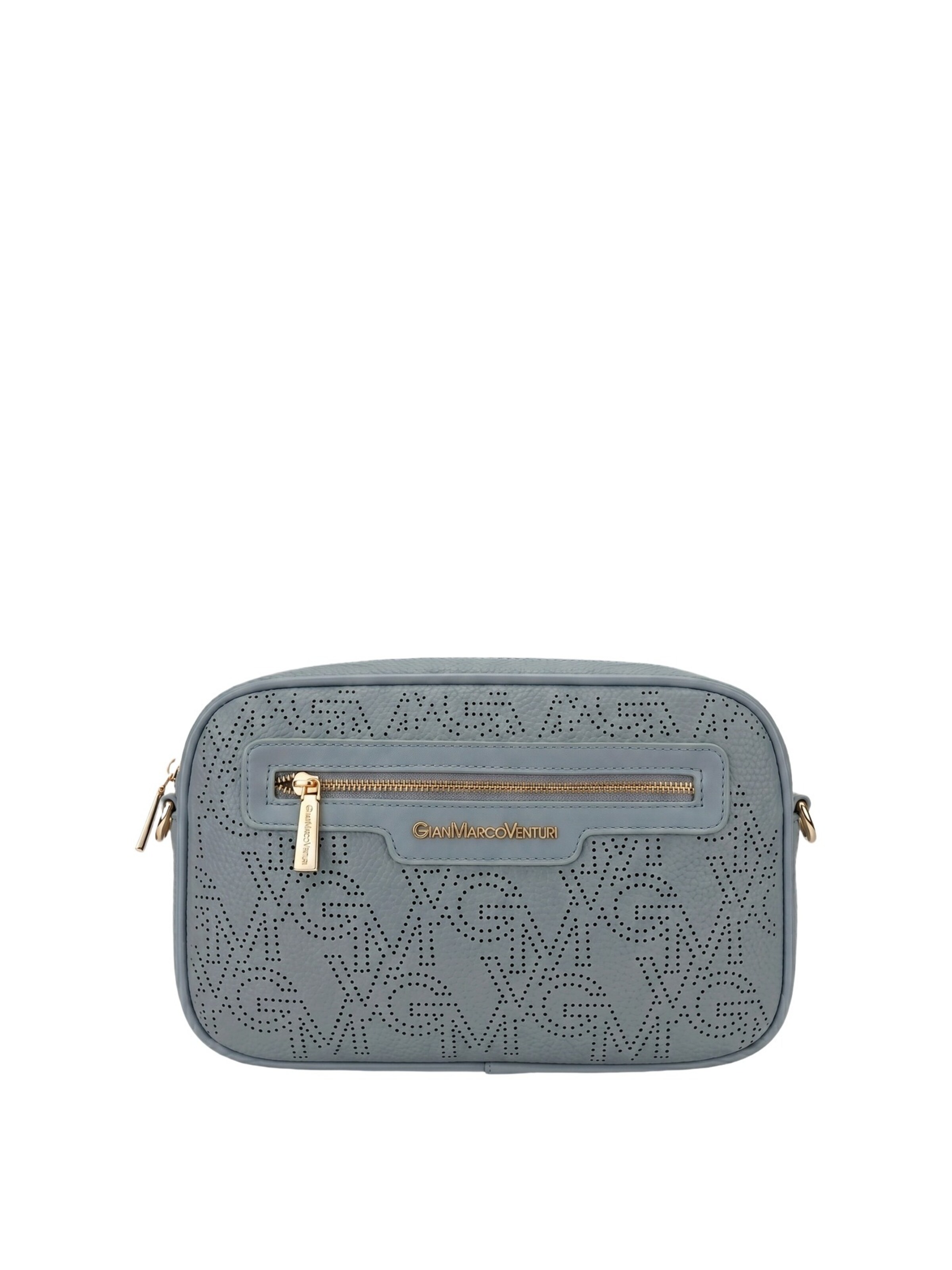 Borsa a tracolla 'Borsa a Tracolla Donna Gianmarco Venturi Ecopelle 27x19x11' di GianMarco Venturi in blu: frontale