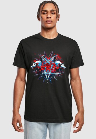 Merchcode T-Shirt 'SLA - Swords' in Schwarz: Vorderseite