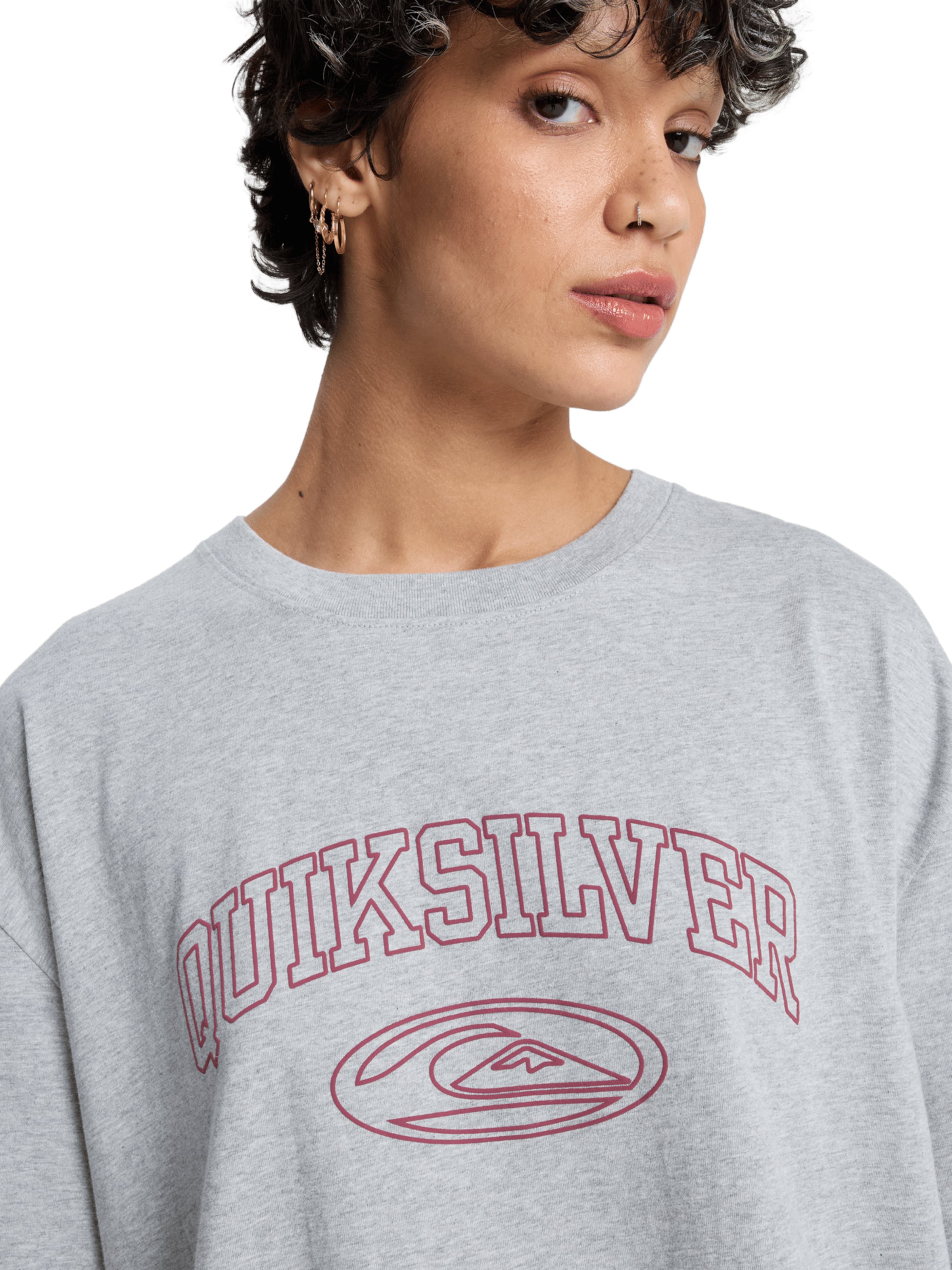 QUIKSILVER Shirt 'Boyfriend' in Grey