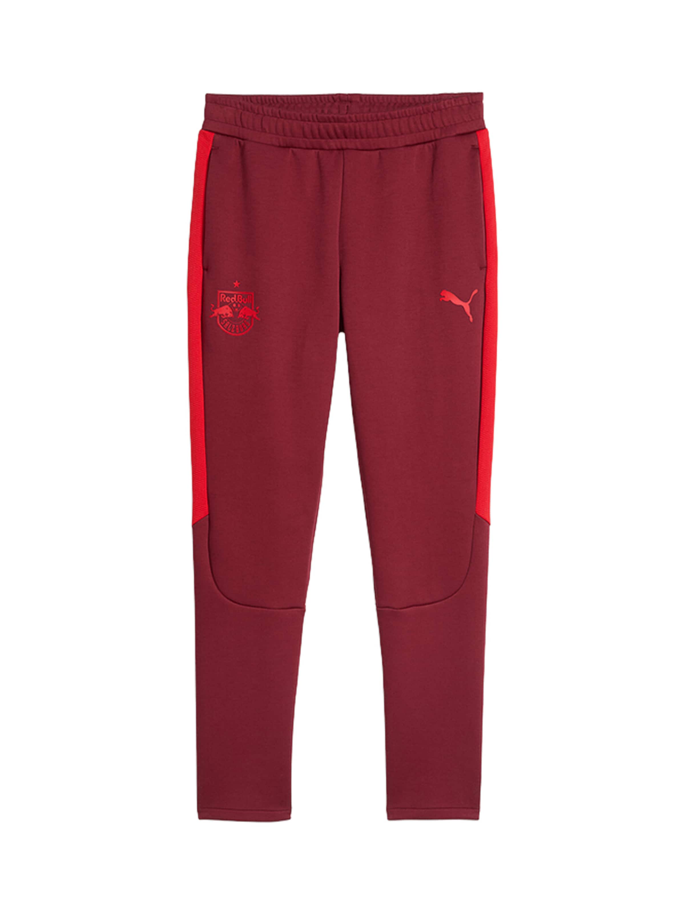 PUMA Slim fit Workout Pants 'Red Bull Salzburg Evostripe' in Red: front