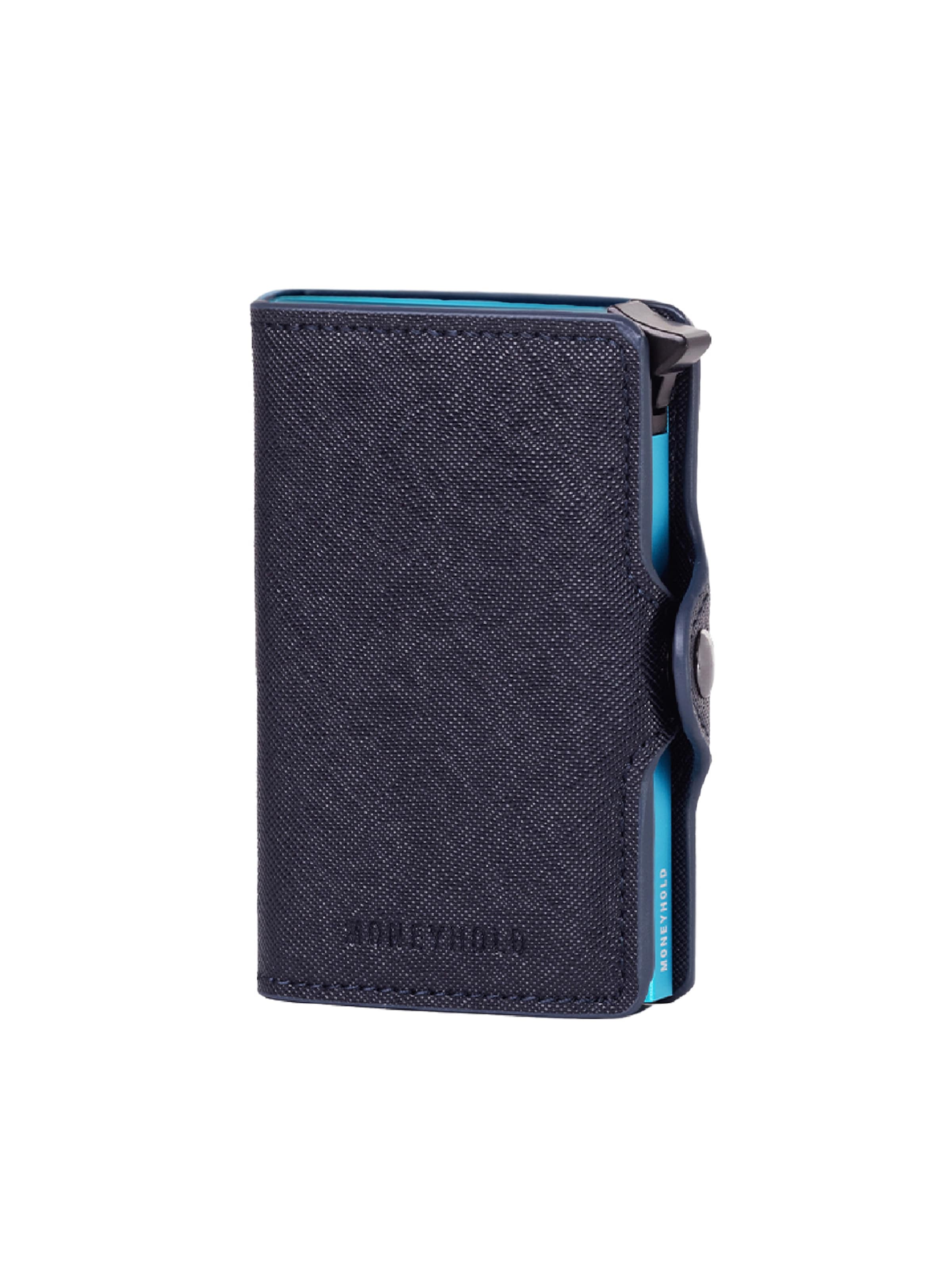 Portamonete di Moneyhold in blu: frontale