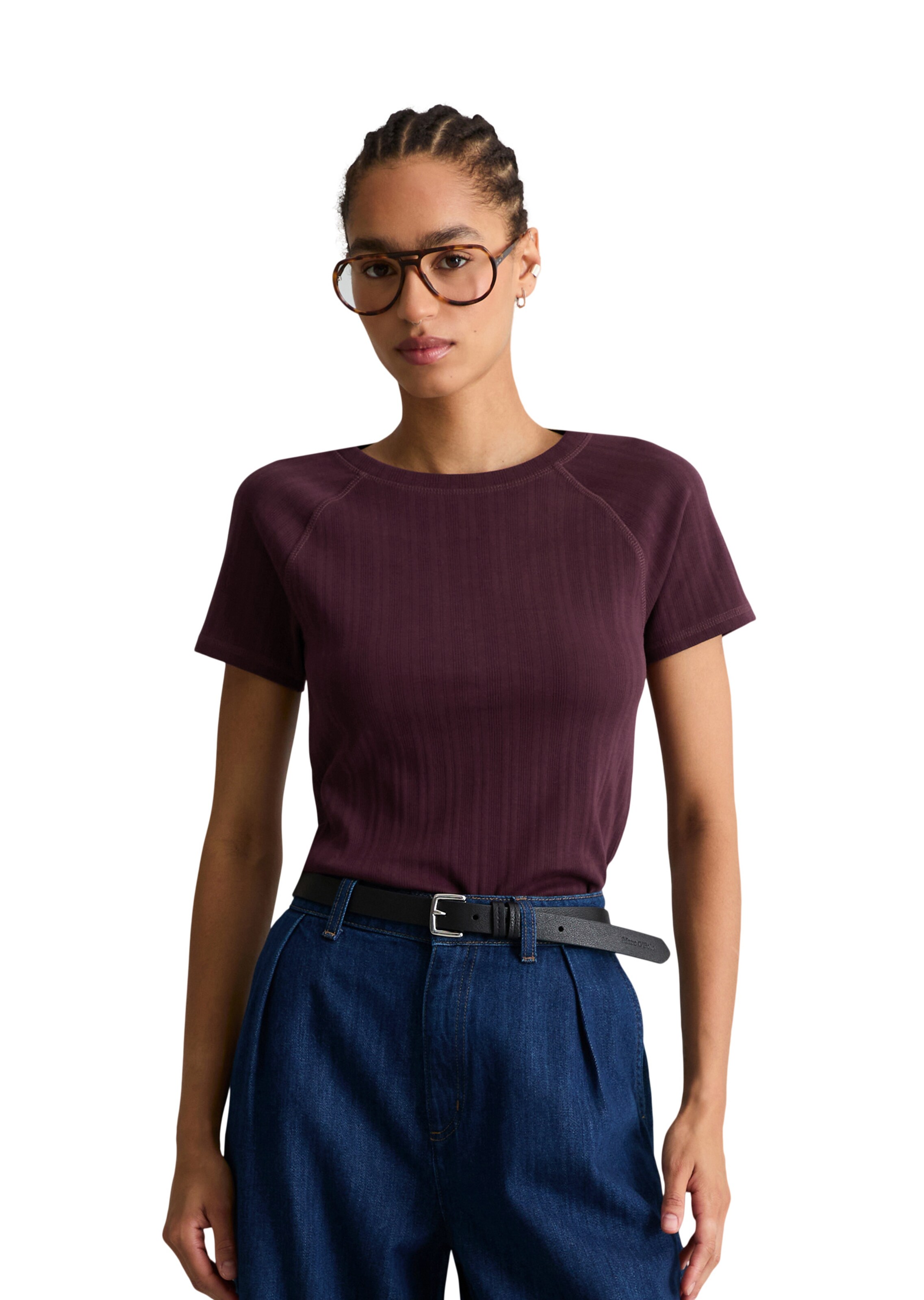 Marc O'Polo DENIM Shirt in Purple: front