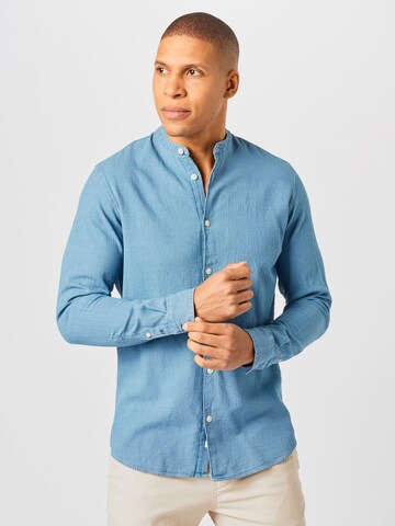 Coupe slim Chemise SELECTED HOMME en bleu : devant