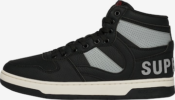Superdry High-Top Sneakers in Black: front