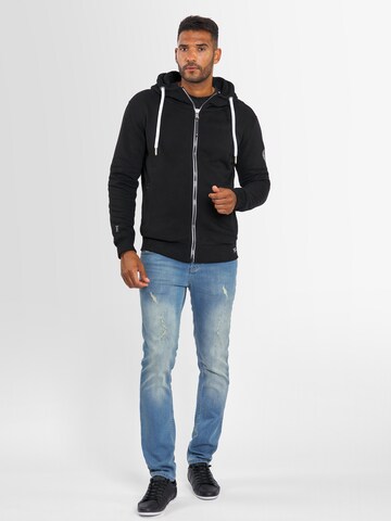 Alessandro Salvarini Sweatjacke 'Gilio' in Schwarz