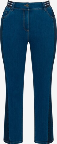 Coupe slim Jean Ulla Popken en bleu : devant