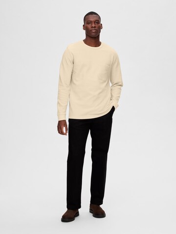 T-Shirt 'Colin' SELECTED en beige