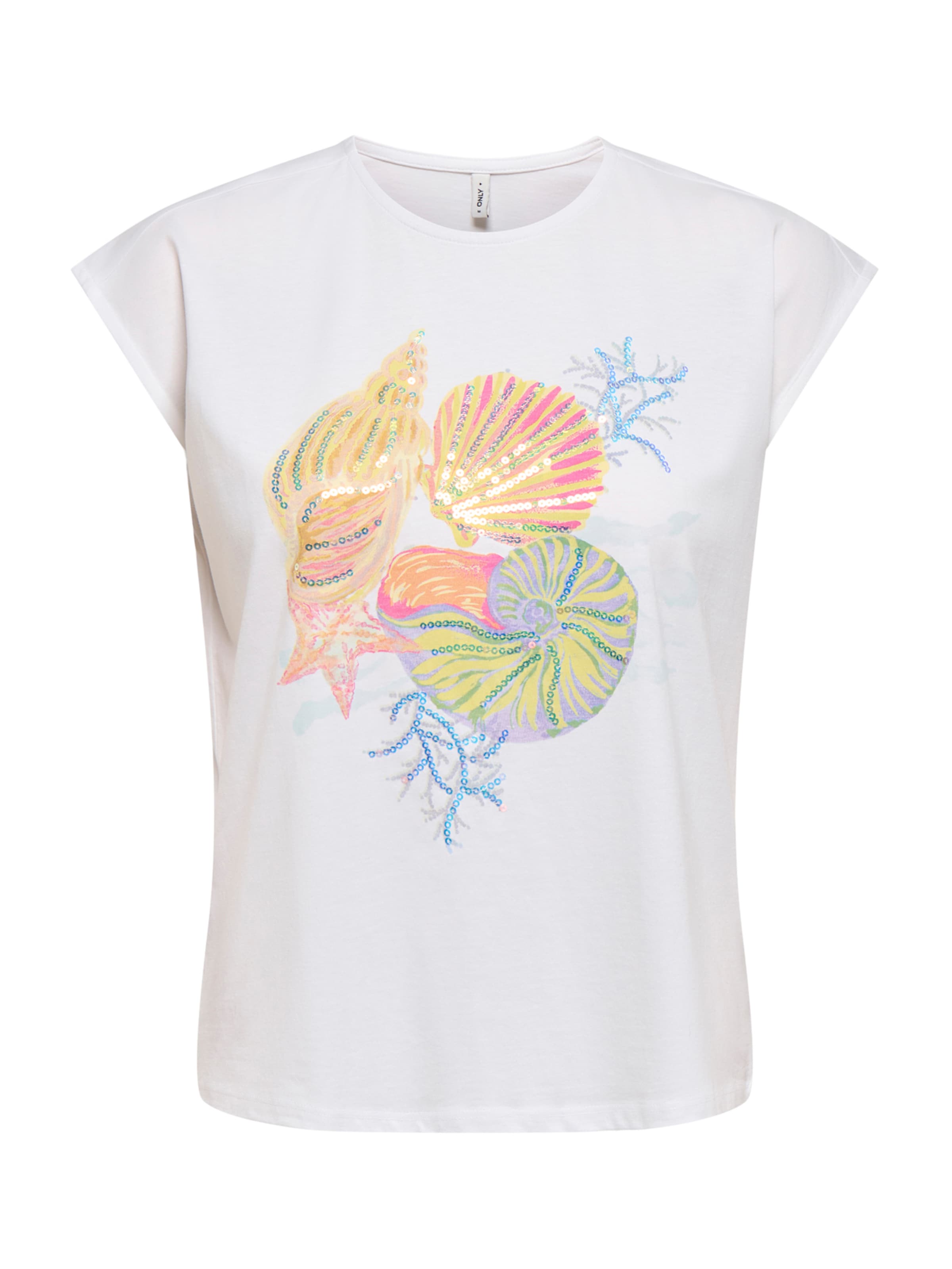 ONLY T-Shirt 'ONLELA' in Weiß: Vorderseite