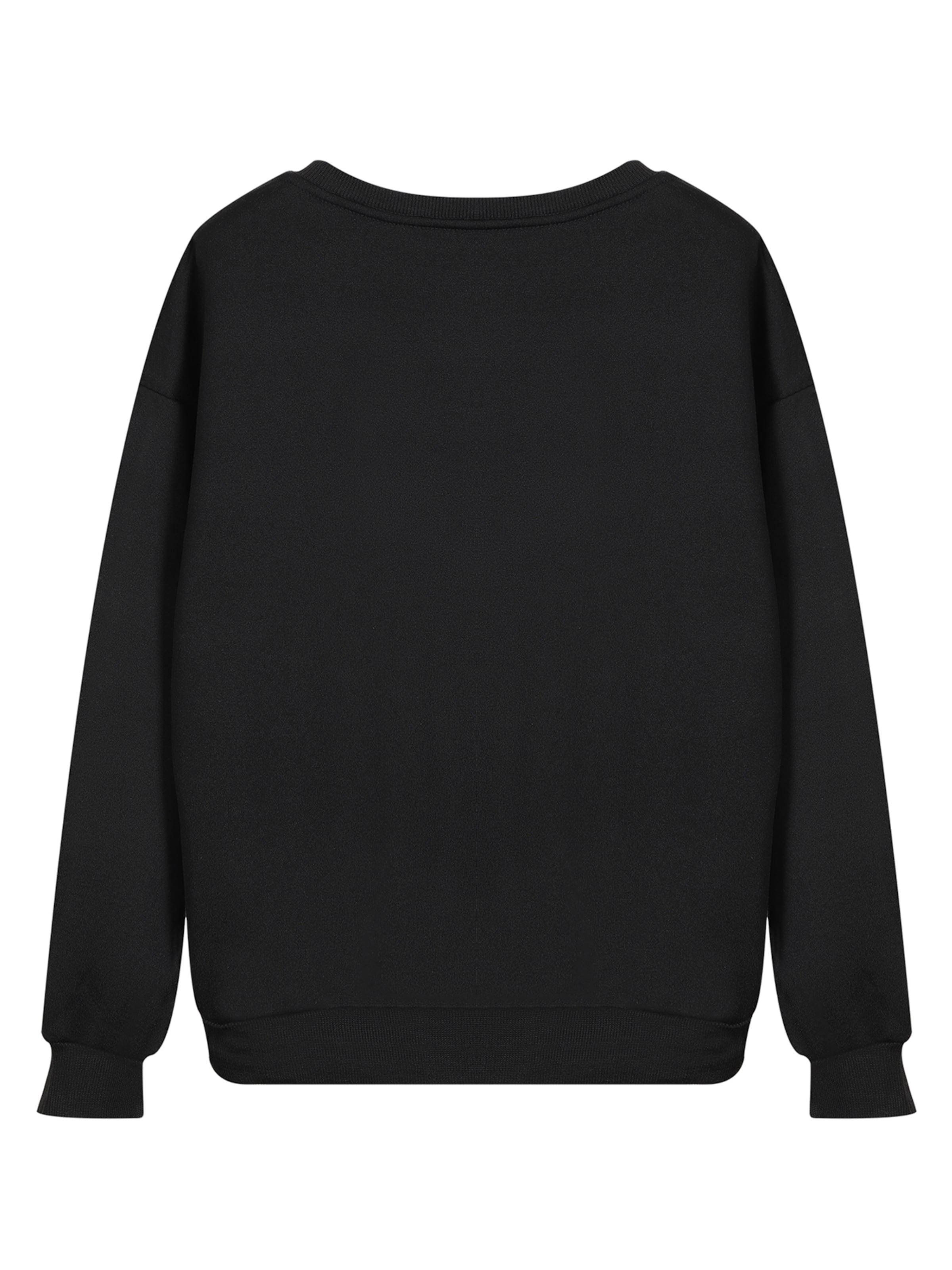 GORHEY - Jersey 'Women's Oversized Sweatshirt with Christmas Print, Warm Fleece Blend' en negro
