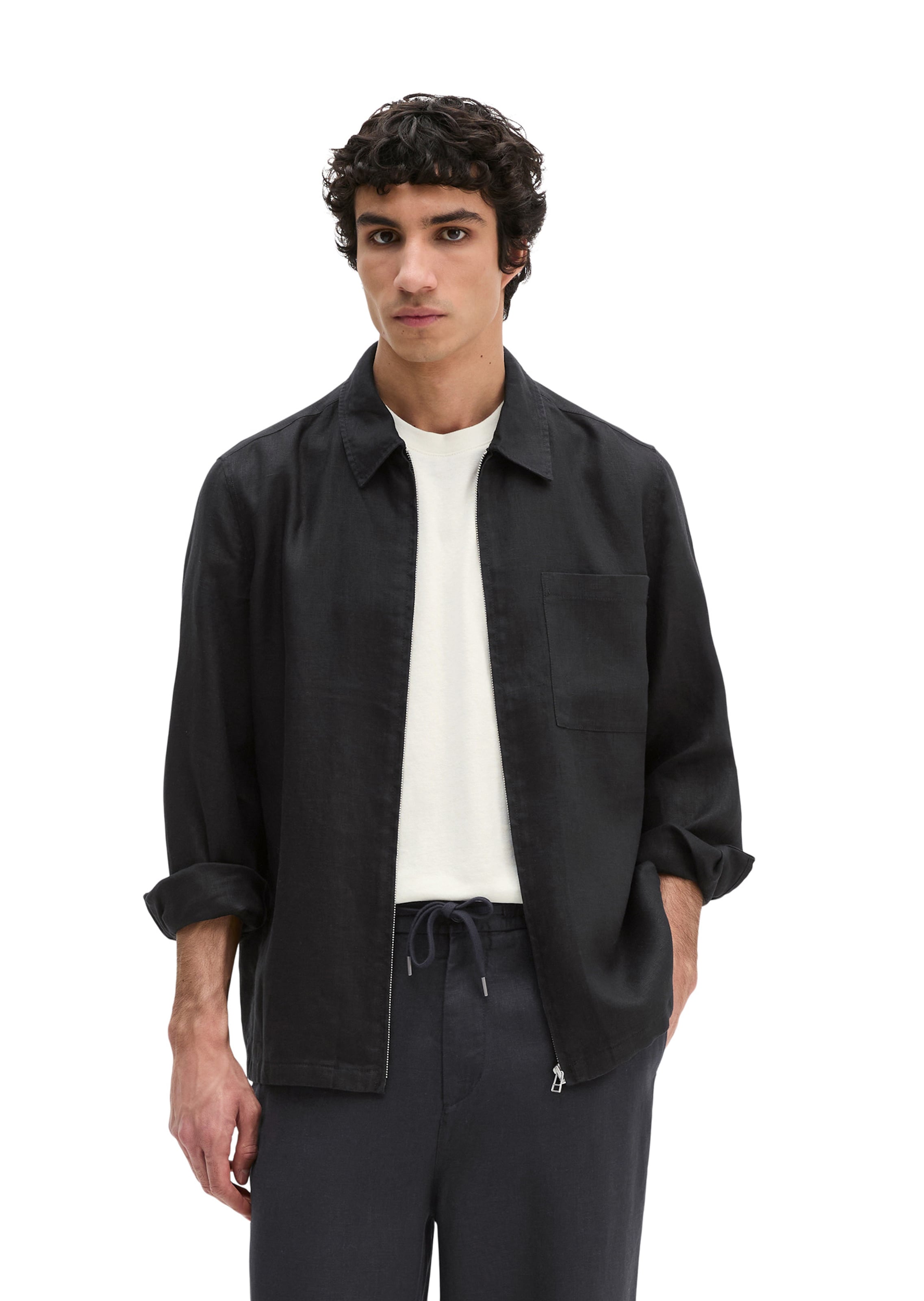 Marc O'Polo Tussenjas in Zwart: voorkant