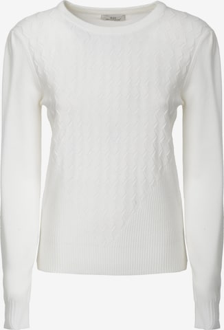 Influencer Sweater in White: front