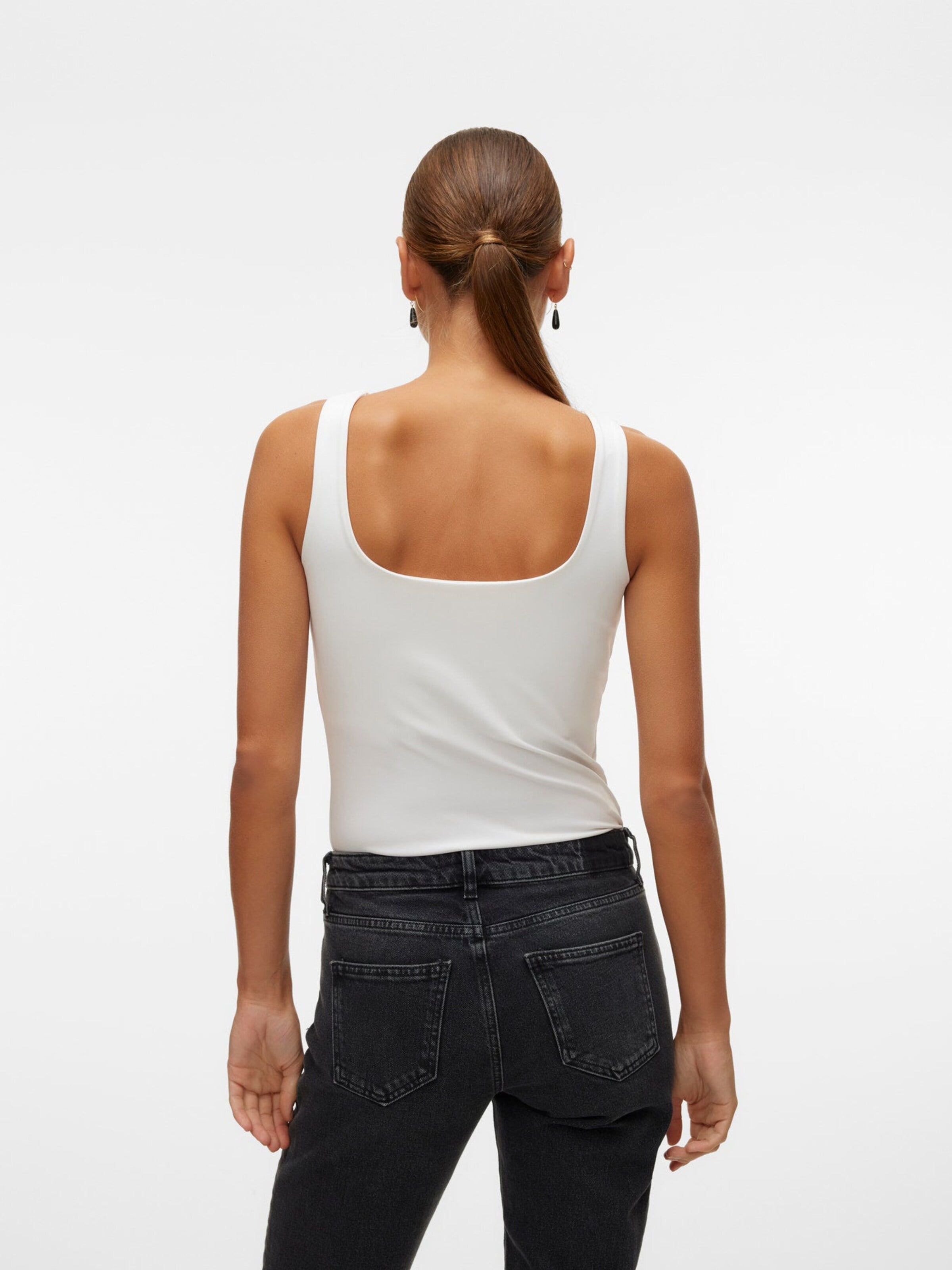 VERO MODA Top w kolorze biały