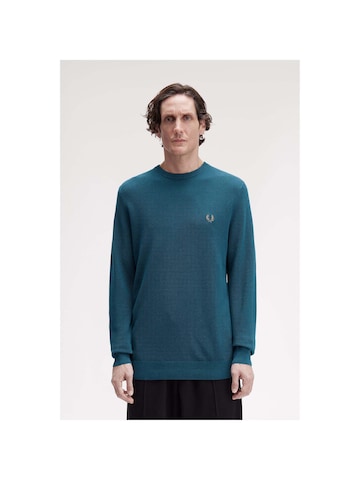 Pull-over 'Fp Piqué' Fred Perry en bleu : devant