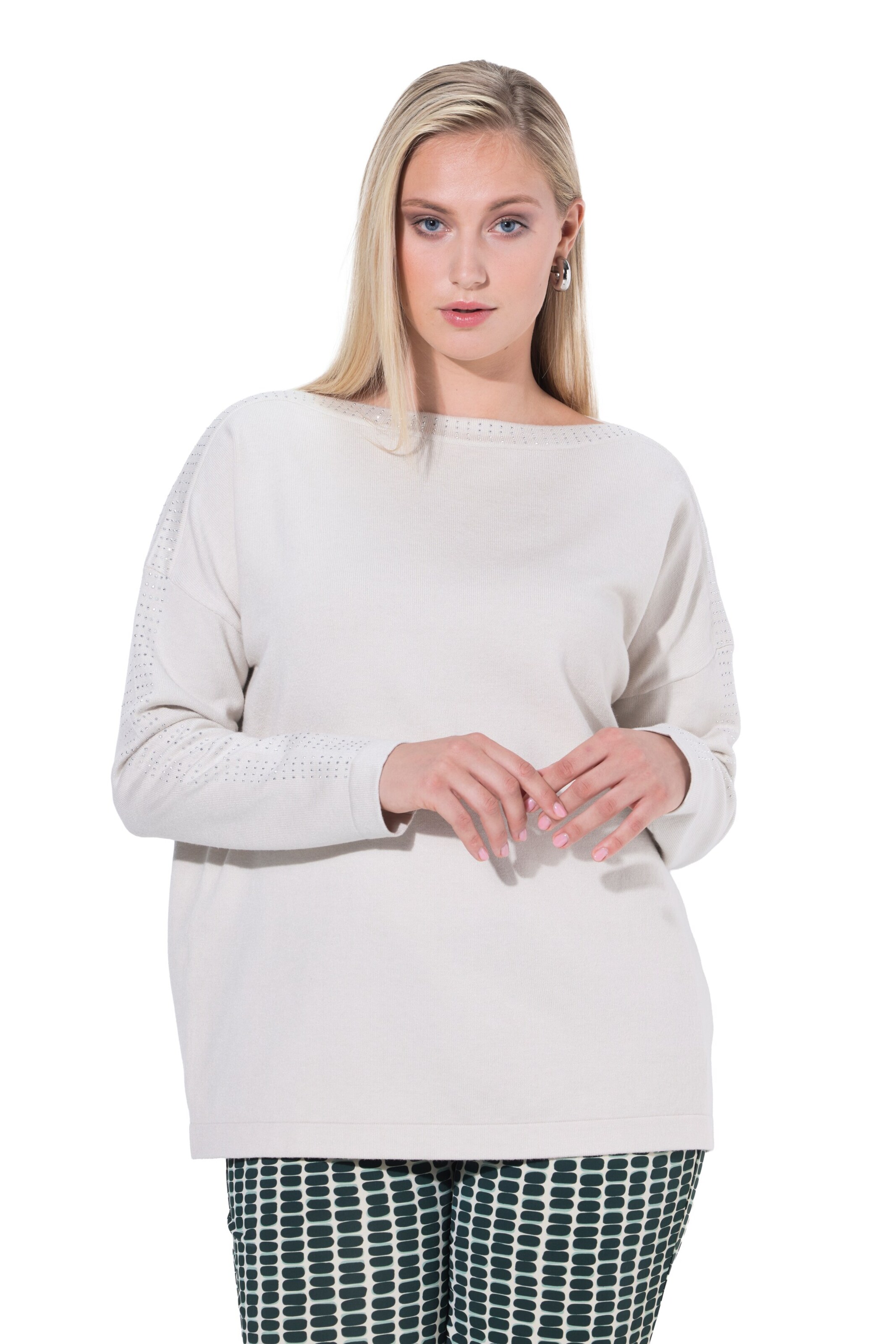 Ulla Popken Pullover in Grau: Vorderseite