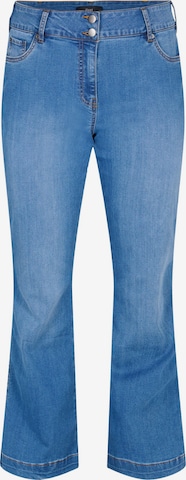 Zizzi Bootcut Jeans 'ELLEN' in Blauw: voorkant