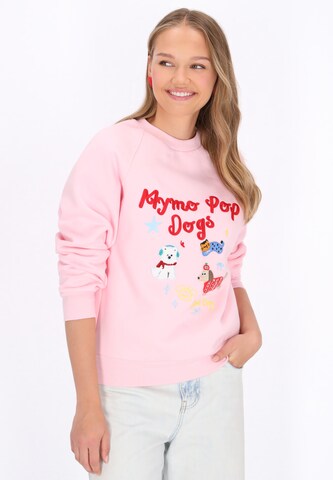 MYMO Sweatshirt in Roze: voorkant