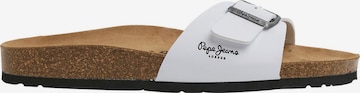 Pepe Jeans - Zapatos abiertos 'Pepe Jeans Bio M Single Champion' en blanco: frente