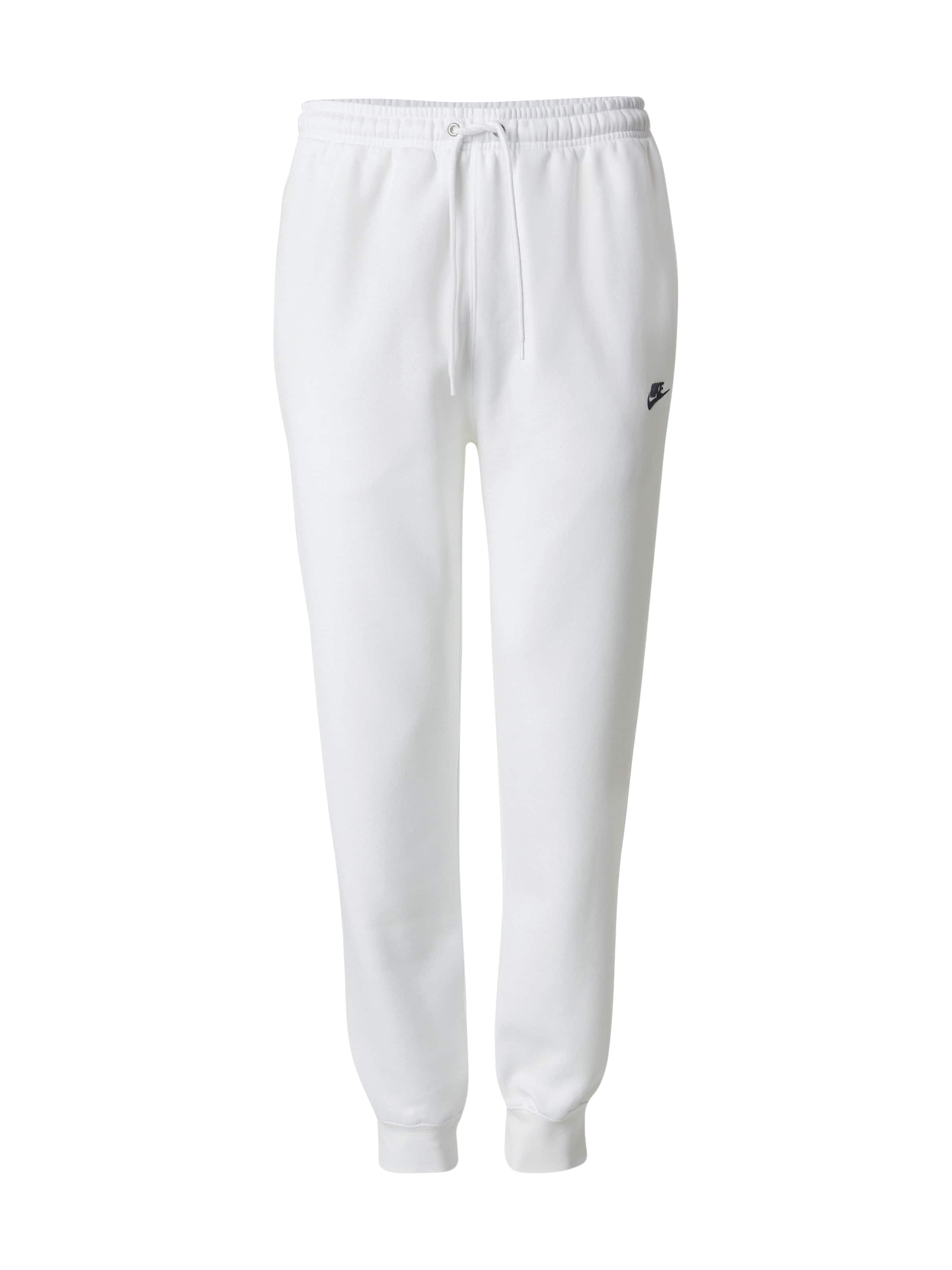 Nike Sportswear - Tapered Calças 'CLUB' em branco: frente