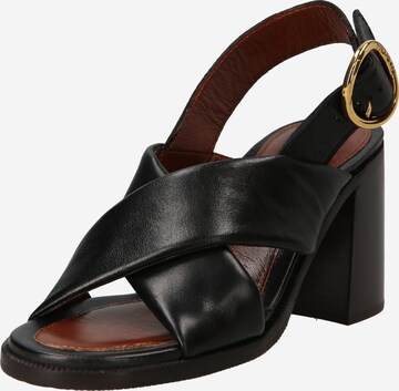 See by Chloé Sandal 'LYNA' i svart: framsida