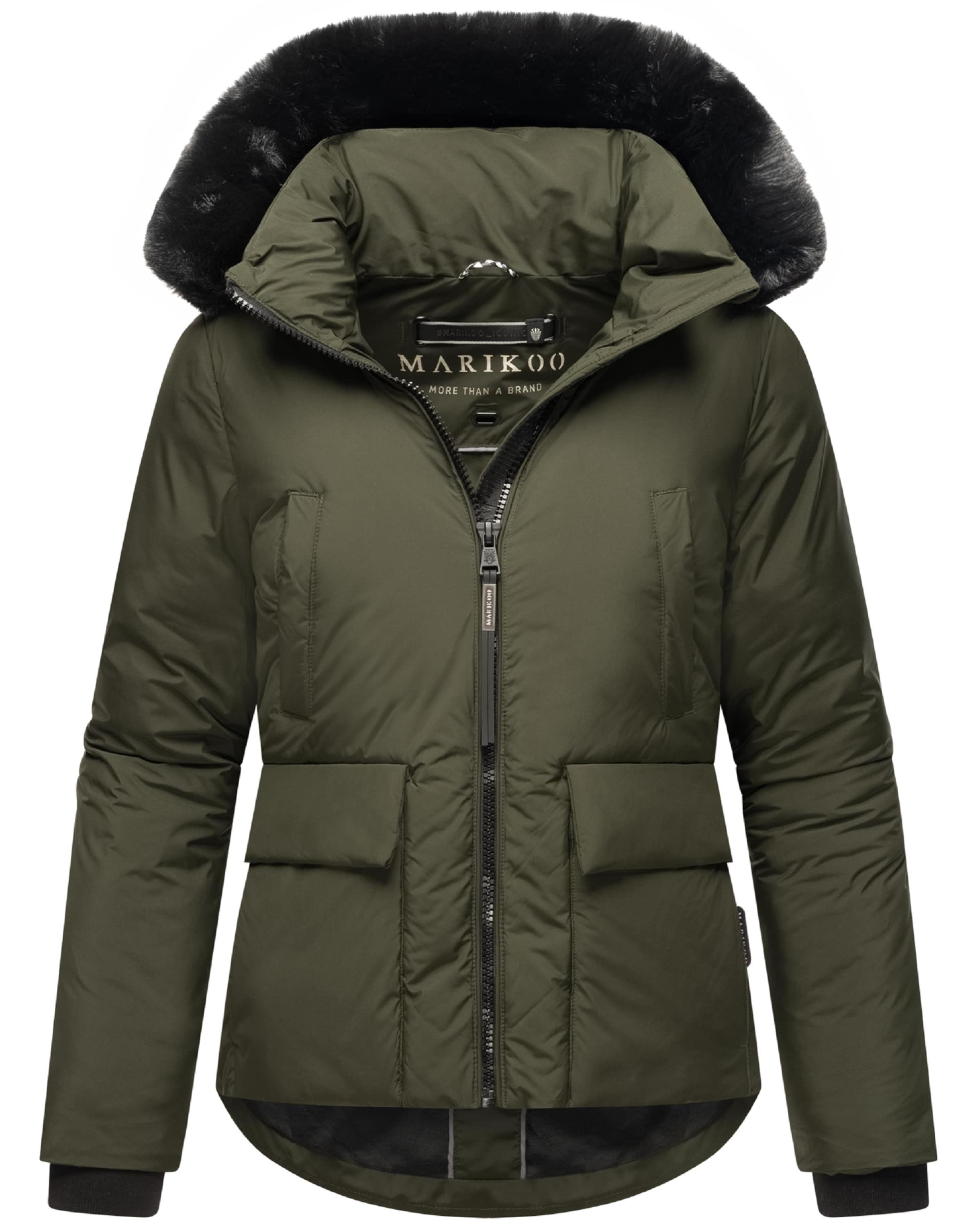 Giacca invernale di MARIKOO in verde: frontale