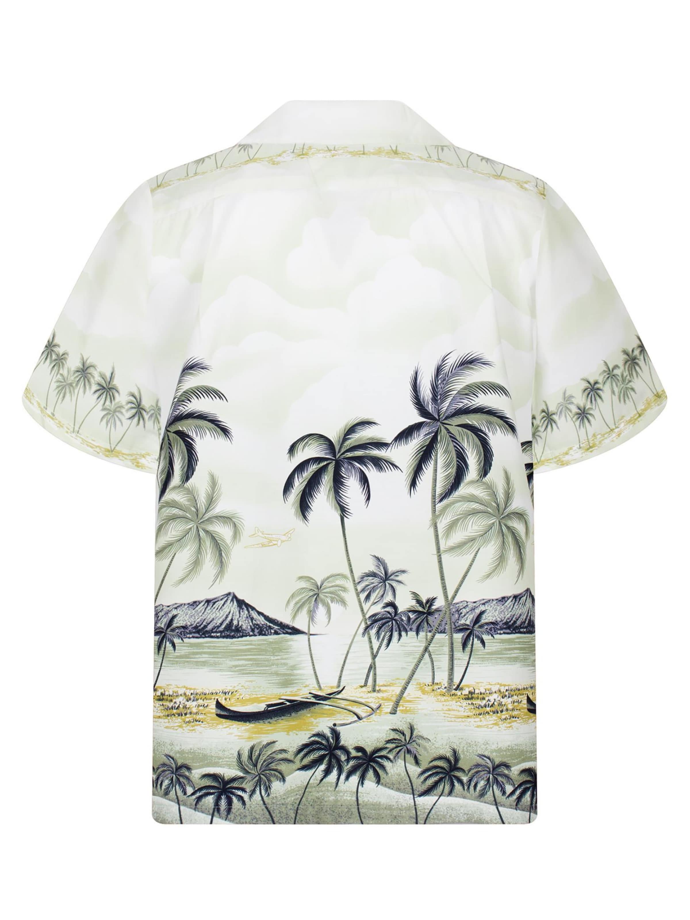 KY's Regular Fit Hemd 'Palmbeach' in Grün