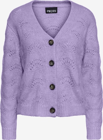 Little Pieces Knit cardigan 'BIBBI' in Purple: front