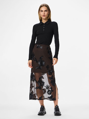 Gonna 'PCOFFIA HW' di PIECES in marrone