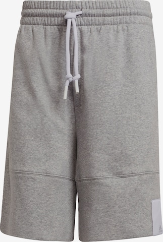 ADIDAS PERFORMANCE Loose fit Workout Pants in Grey: front